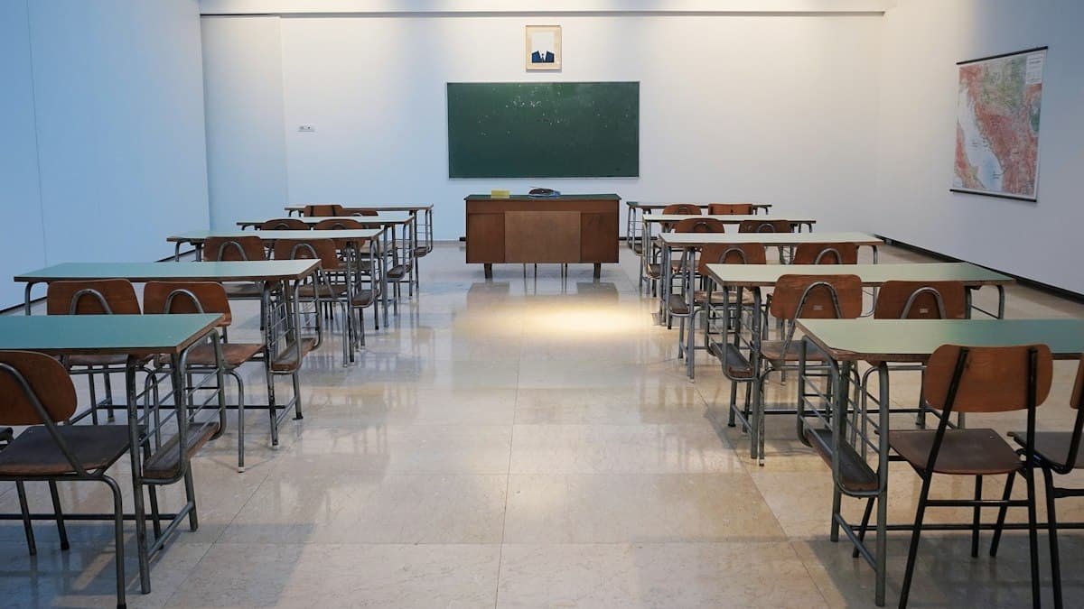 Spacious, well lit classroom